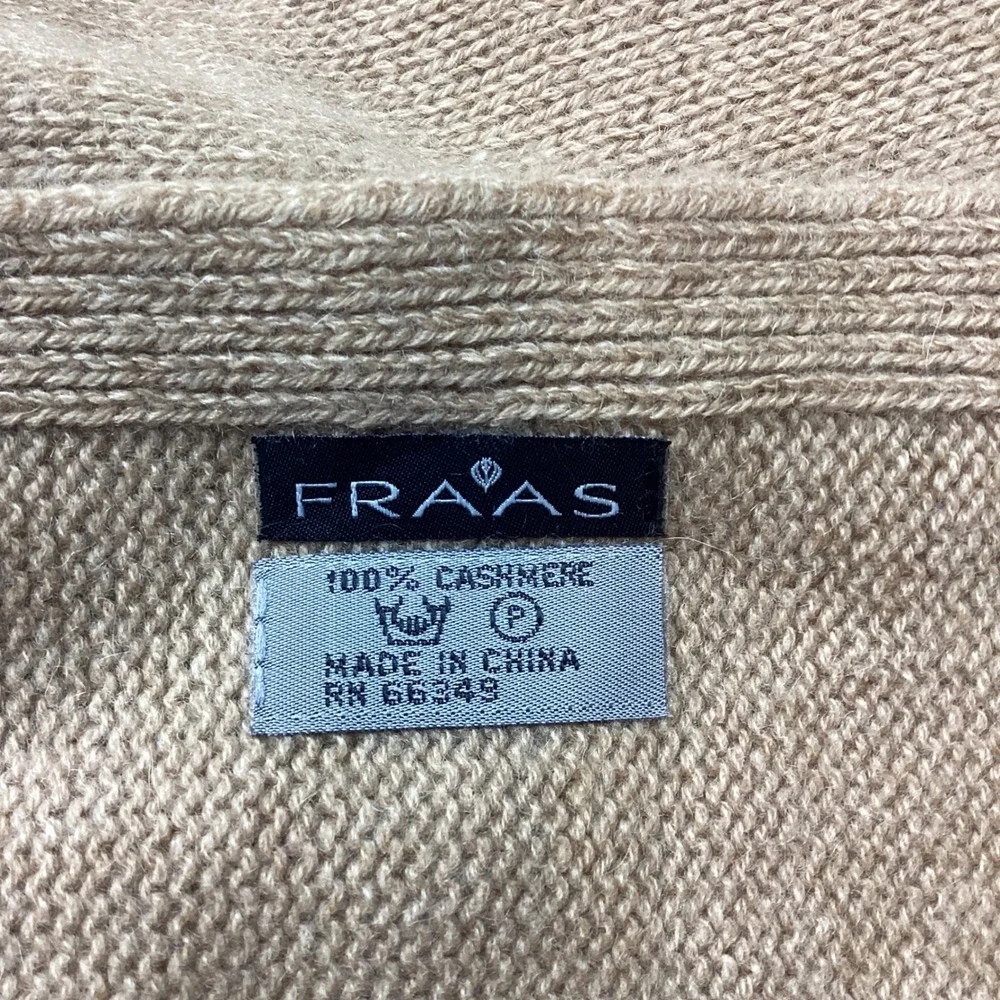Fraas 100% Cashmere Scarf Camel Tan Sequin Embellished Knit Rectangle Wrap 0089